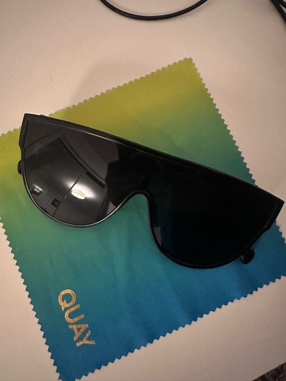 Quay Australia Black Shield Sunglasses